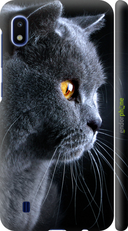 

3D пластиковий матовий чохол "Гарний кіт" для Samsung Galaxy A10 2019 A105F, Чорний