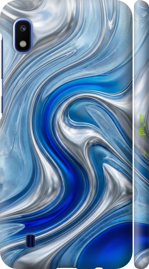 3D пластиковый матовый чехол Liquid Chrome для Samsung Galaxy A10 2019 A105F - 6781m-1671 изображение 