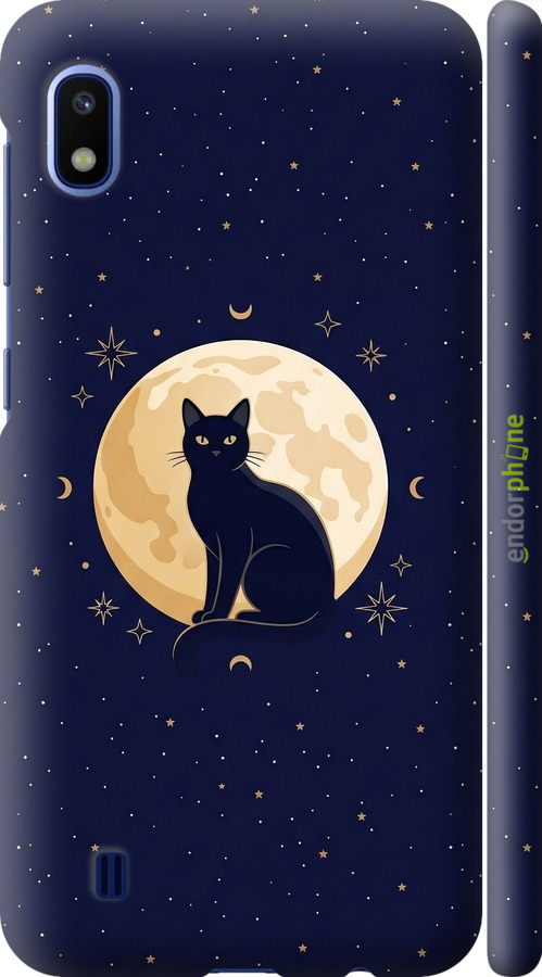 3D пластиковый матовый чехол Cute Cat Celestial/Witchy для Samsung Galaxy A10 2019 A105F - 6787m-1671 изображение 