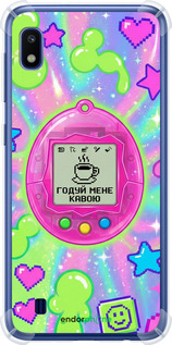 Силикон с усиленными углами чехол Y2K Aesthetic Retro Pet: Годуй мене кавою для Samsung Galaxy A10 2019 A105F - 6784sp-1671 изображение 