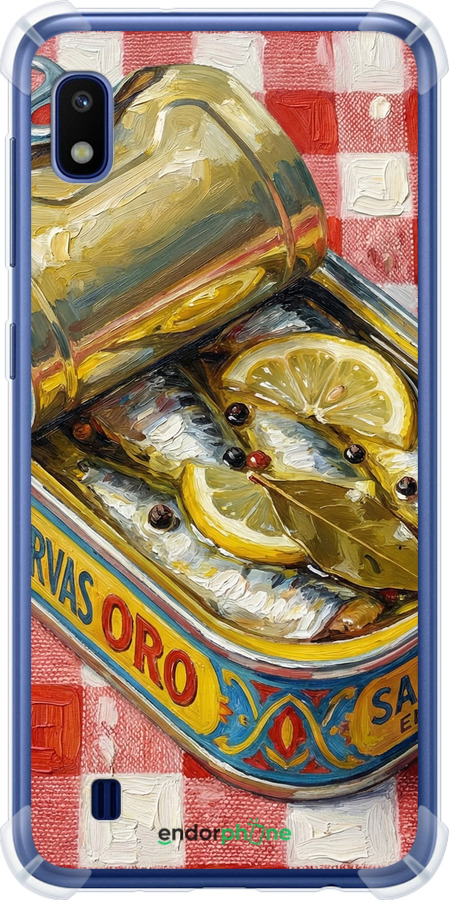 Силикон с усиленными углами чехол Vintage Sardine Tin Phone для Samsung Galaxy A10 2019 A105F - 6772sp-1671 изображение 