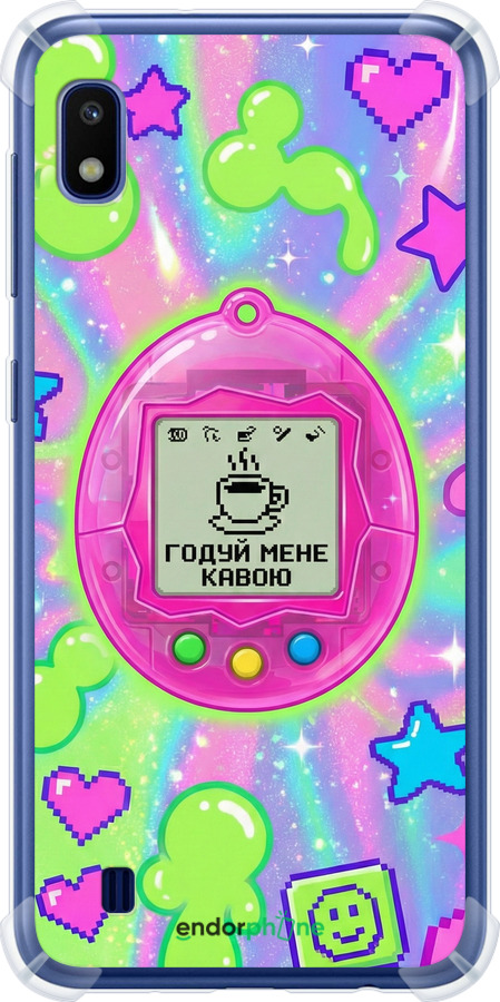 Силикон с усиленными углами чехол Y2K Aesthetic Retro Pet: Годуй мене кавою для Samsung Galaxy A10 2019 A105F - 6784sp-1671 изображение 