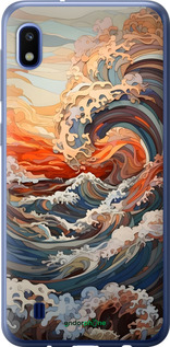 2D пластиковий чехол Арт хвилі для Samsung Galaxy A10 2019 A105F - 6324t-1671 изображение 