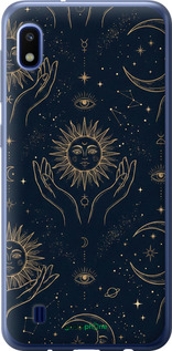 2D пластиковий чехол Celestial Harmony: Sun & Moon Gold Mystic Pattern для Samsung Galaxy A10 2019 A105F - 6778t-1671 изображение 