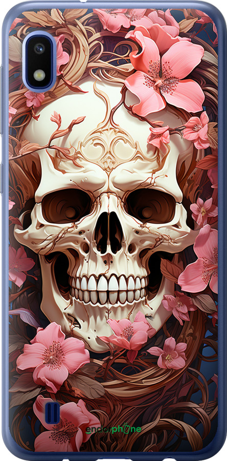 2D пластиковый чехол Череп в розовых цветах для Samsung Galaxy A10 2019 A105F - 5965t-1671 изображение 