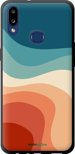 TPU чехол В стиле ретро с волнами для Samsung Galaxy A10s A107F - 6531b-1776 изображение 