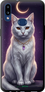 TPU чехол Mystic White Cat Gothic Dark Purple Gold для Samsung Galaxy A10s A107F - 6805b-1776 изображение 