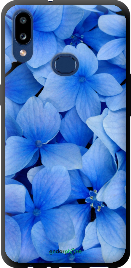 TPU чехол Сині квіти для Samsung Galaxy A10s A107F - 526b-1776 изображение 