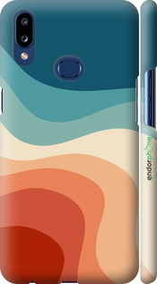 3D пластиковый матовый чехол В стиле ретро с волнами для Samsung Galaxy A10s A107F - 6531m-1776 изображение 