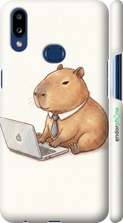 3D пластиковый матовый чехол Funny Capybara CEO Working для Samsung Galaxy A10s A107F - 6777m-1776 изображение 