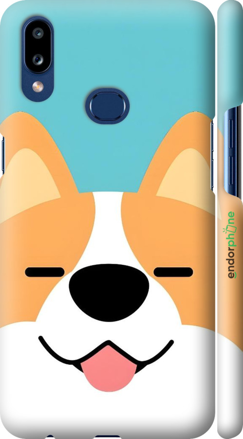 3D пластиковий матовий чехол Корги для Samsung Galaxy A10s A107F - 6280m-1776 изображение 