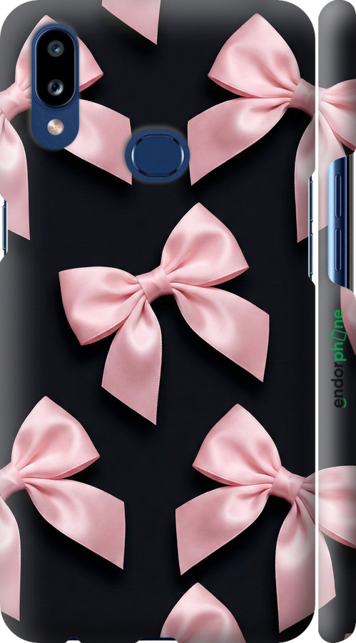 3D пластиковый матовый чехол Coquette Ribbons Dark Coquette для Samsung Galaxy A10s A107F - 6767m-1776 изображение 