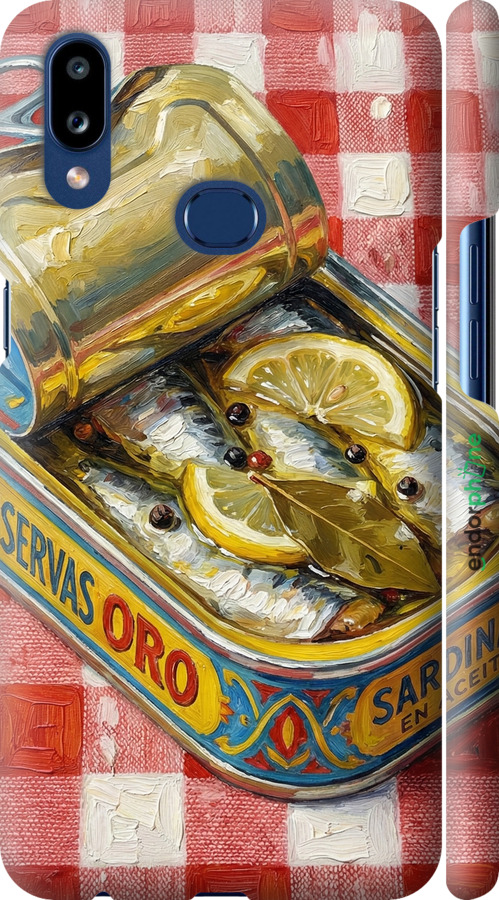 3D пластиковый матовый чехол Vintage Sardine Tin Phone для Samsung Galaxy A10s A107F - 6772m-1776 изображение 