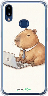 Силикон с усиленными углами чехол Funny Capybara CEO Working для Samsung Galaxy A10s A107F - 6777sp-1776 изображение 