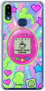 Силикон с усиленными углами чехол Y2K Aesthetic Retro Pet: Годуй мене кавою для Samsung Galaxy A10s A107F - 6784sp-1776 изображение 