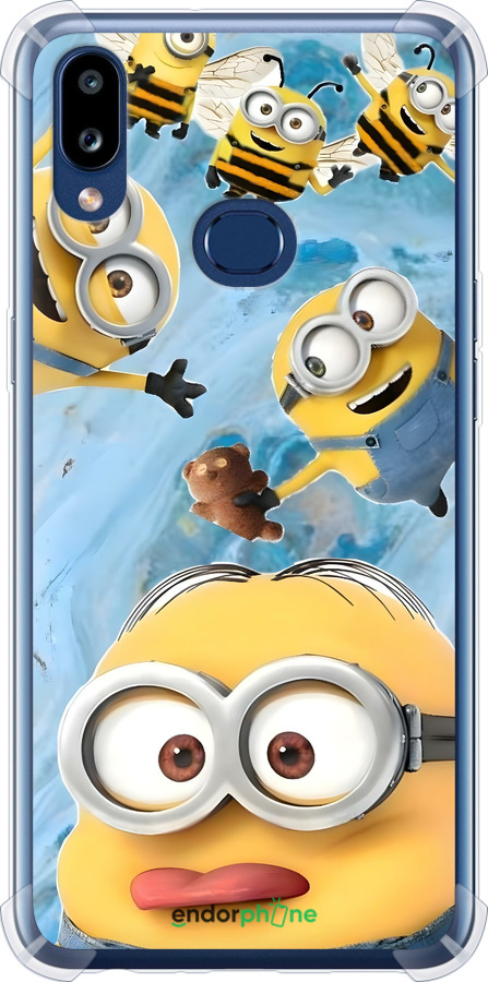 Силикон с усиленными углами чехол Миньоны для Samsung Galaxy A10s A107F - 6386sp-1776 изображение 