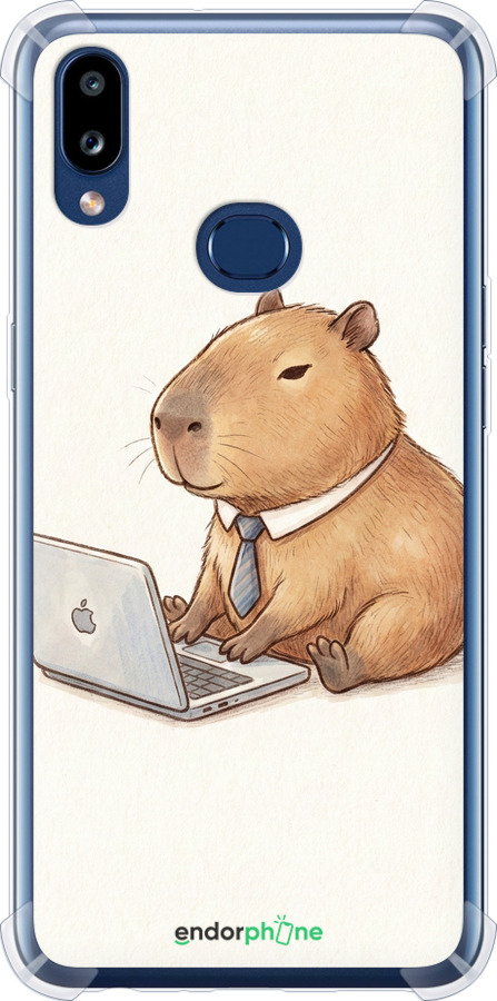Силикон с усиленными углами чехол Funny Capybara CEO Working для Samsung Galaxy A10s A107F - 6777sp-1776 изображение 