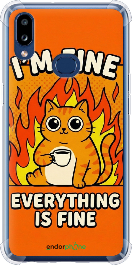 Силикон с усиленными углами чехол Funny Cat для Samsung Galaxy A10s A107F - 6786sp-1776 изображение 