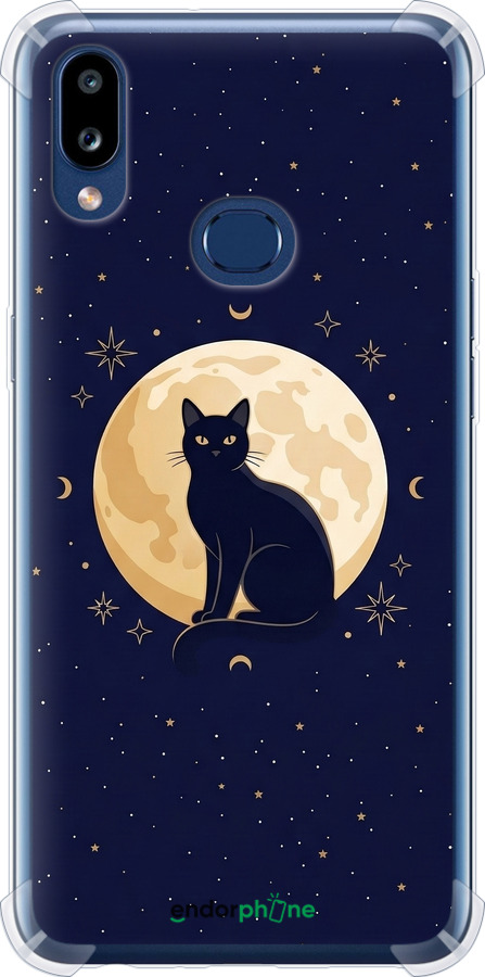 Силикон с усиленными углами чехол Cute Cat Celestial/Witchy для Samsung Galaxy A10s A107F - 6787sp-1776 изображение 