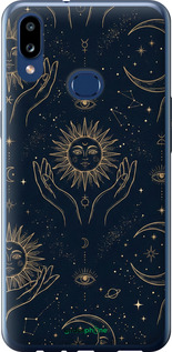 Силиконовый чехол Celestial Harmony: Sun & Moon Gold Mystic Pattern для Samsung Galaxy A10s A107F - 6778u-1776 изображение 