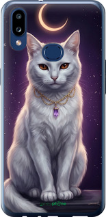 2D пластиковий чехол Mystic White Cat Gothic Dark Purple Gold для Samsung Galaxy A10s A107F - 6805t-1776 изображение 