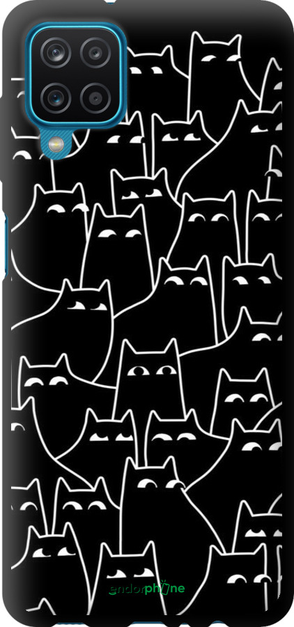 TPU чехол С изображением кошек для Samsung Galaxy A12 A125F - 6470b-2201 изображение 