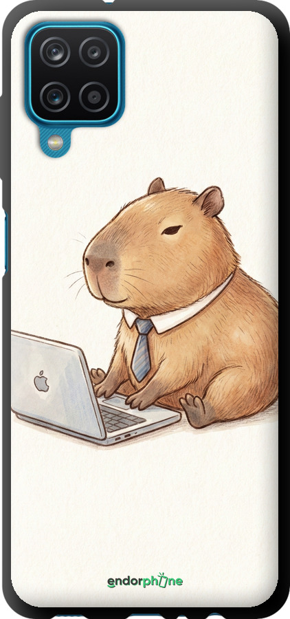 TPU чехол Funny Capybara CEO Working для Samsung Galaxy M12 M127F - 6777b-2360 изображение 