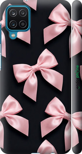 3D пластиковый матовый чехол Coquette Ribbons Dark Coquette для Samsung Galaxy A12 A125F - 6767m-2201 изображение 