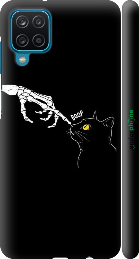 3D пластиковий матовий чехол Кішка для Samsung Galaxy A12 A125F - 6505m-2201 изображение 