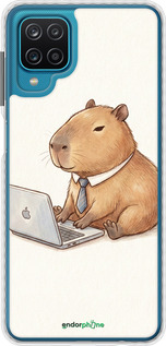 Чехол Bumper чехол Funny Capybara CEO Working для Samsung Galaxy M12 M127F - 6777pc-2360 изображение 
