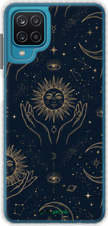 Чехол Bumper чехол Celestial Harmony: Sun & Moon Gold Mystic Pattern для Samsung Galaxy M12 M127F - 6778pc-2360 изображение 