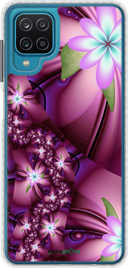 

Чохол Bumper чохол "Квіткова мозаїка" для Samsung Galaxy A12 A125F, Рожевий