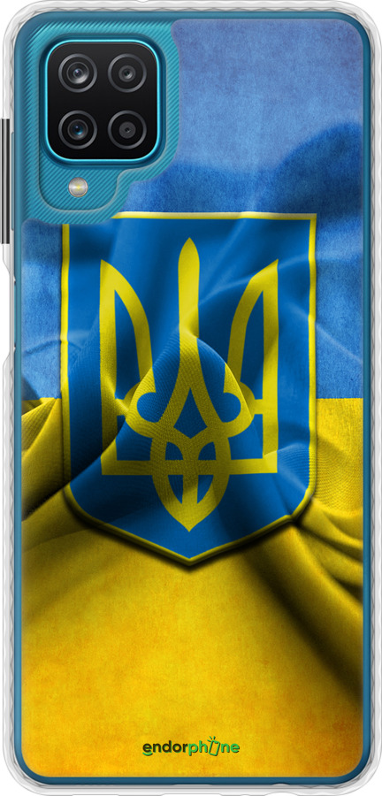 

Чохол Bumper чохол "Прапор та герб України" для Samsung Galaxy A12 A125F, Блакитний
