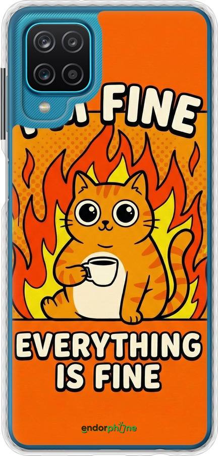 Чохол Bumper чехол Funny Cat для Samsung Galaxy A12 A125F - 6786pc-2201 изображение 