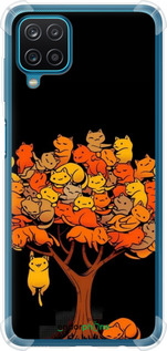 Силикон с усиленными углами чехол Дерево и котики для Samsung Galaxy A12 A125F - 6516sp-2201 изображение 