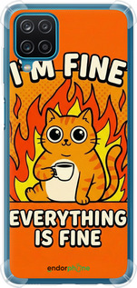 Силикон с усиленными углами чехол Funny Cat для Samsung Galaxy A12 A125F - 6786sp-2201 изображение 