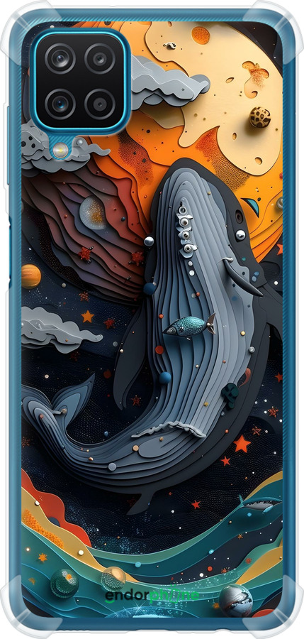 Силикон с усиленными углами чехол Кит в космосе для Samsung Galaxy M12 M127F - 6328sp-2360 изображение 