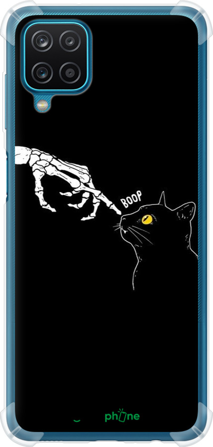 Силикон с усиленными углами чехол Кошка для Samsung Galaxy A12 A125F - 6505sp-2201 изображение 