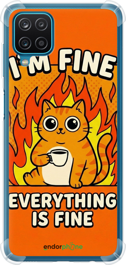 Силикон с усиленными углами чехол Funny Cat для Samsung Galaxy A12 A125F - 6786sp-2201 изображение 