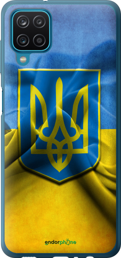 

Силіконовий чохол "Прапор та герб України" для Samsung Galaxy A12 A125F, Блакитний
