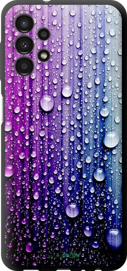 TPU чорний чохол "Краплини води" для Samsung Galaxy A13 A135F, Синій
