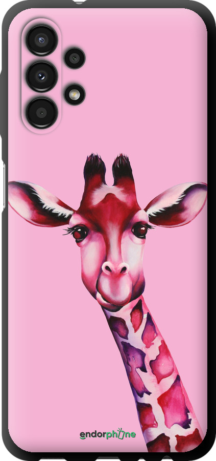 TPU чехол Розовая жирафа для Samsung Galaxy A13 A135F - 4441b-2498 изображение 