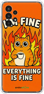 Силикон с усиленными углами чехол 'Funny Cat' для Samsung Galaxy A13 A135F изображение 5