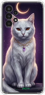 Силіконовий протиударний с посиленими кутами чехол Mystic White Cat Gothic Dark Purple Gold для Samsung Galaxy A13 A135F - 6805sp-2498 изображение 