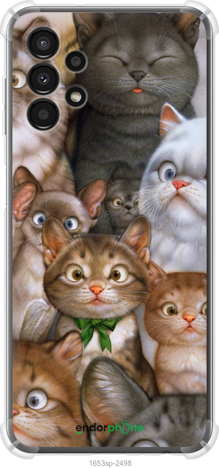 

Силіконовий протиударний с посиленими кутами чохол "Коти" для Samsung Galaxy A13 A135F