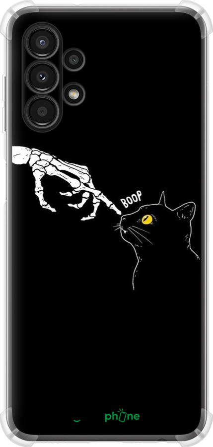 Силикон с усиленными углами чехол Кошка для Samsung Galaxy A13 A135F - 6505sp-2498 изображение 