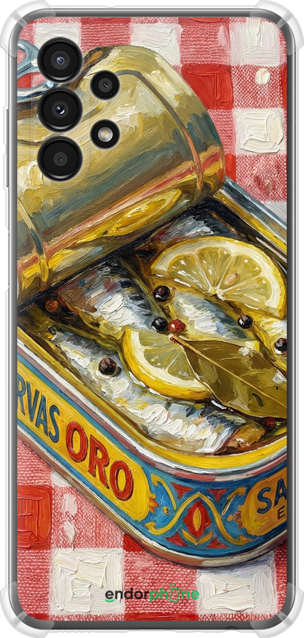 Силикон с усиленными углами чехол Vintage Sardine Tin Phone для Samsung Galaxy A13 A135F - 6772sp-2498 изображение 