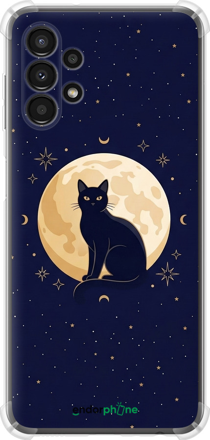 Силикон с усиленными углами чехол Cute Cat Celestial/Witchy для Samsung Galaxy A13 A135F - 6787sp-2498 изображение 