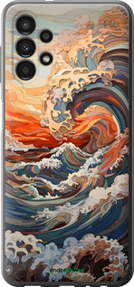 Силиконовый чехол Арт волны для Samsung Galaxy A13 A135F - 6324u-2498 изображение 