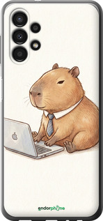Силиконовый чехол Funny Capybara CEO Working для Samsung Galaxy A13 A135F - 6777u-2498 изображение 